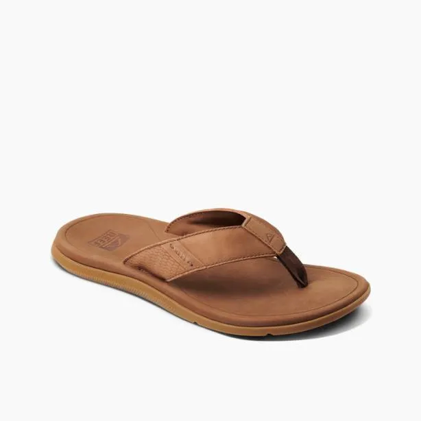 Sandals Men REEF Leather Santa Ana Brown