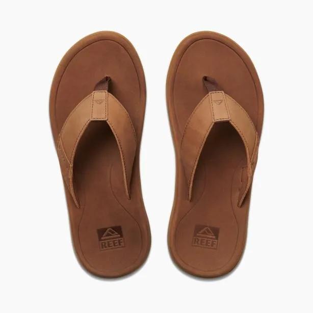Sandals Men REEF Leather Santa Ana Brown