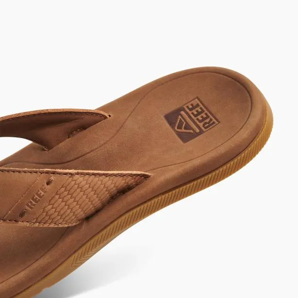 Sandals Men REEF Leather Santa Ana Brown
