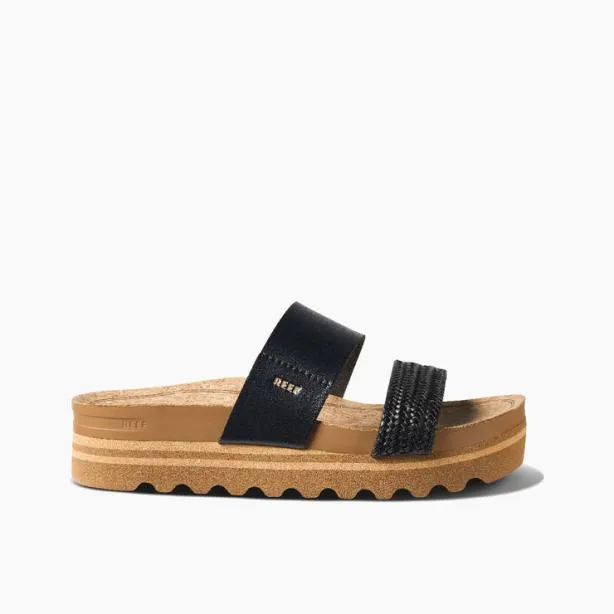 Sandals Women REEF Cushion Vista Hi Black Braid