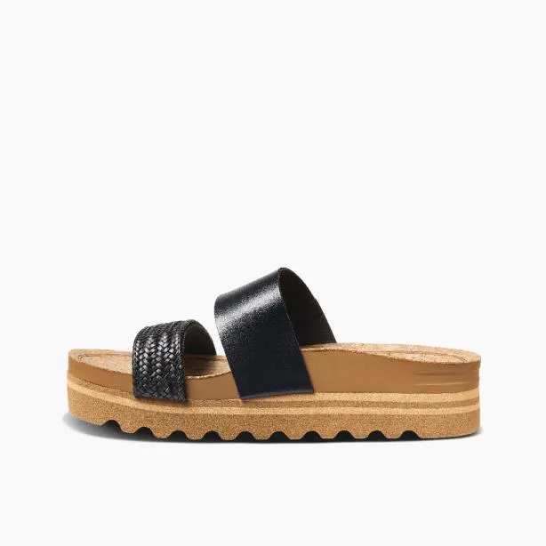 Sandals Women REEF Cushion Vista Hi Black Braid