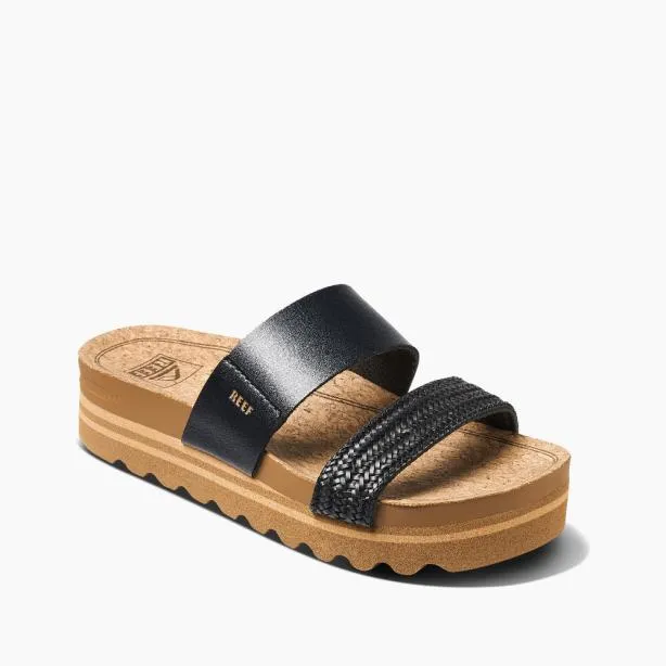 Sandals Women REEF Cushion Vista Hi Black Braid