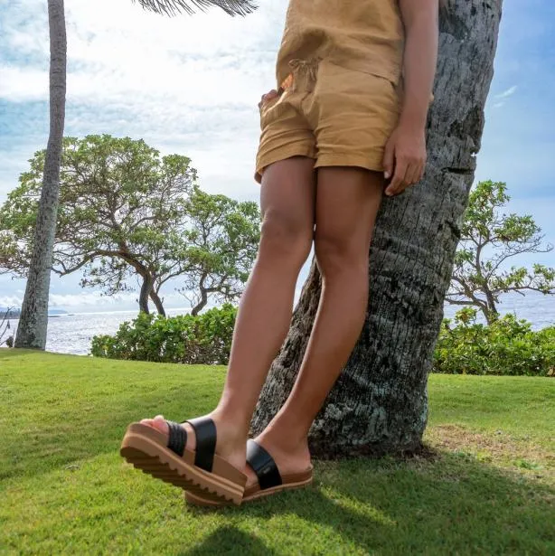 Sandals Women REEF Cushion Vista Hi Black Braid