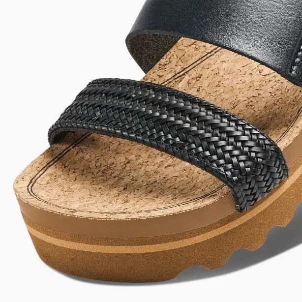 Sandals Women REEF Cushion Vista Hi Black Braid