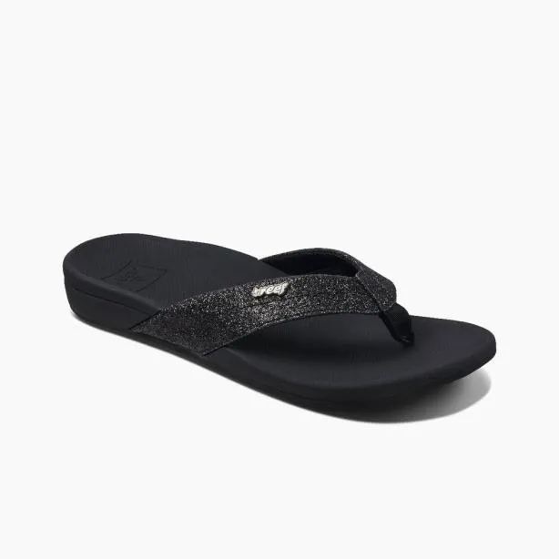 Sandals Women REEF OrthoSpring Blackblack Glitter