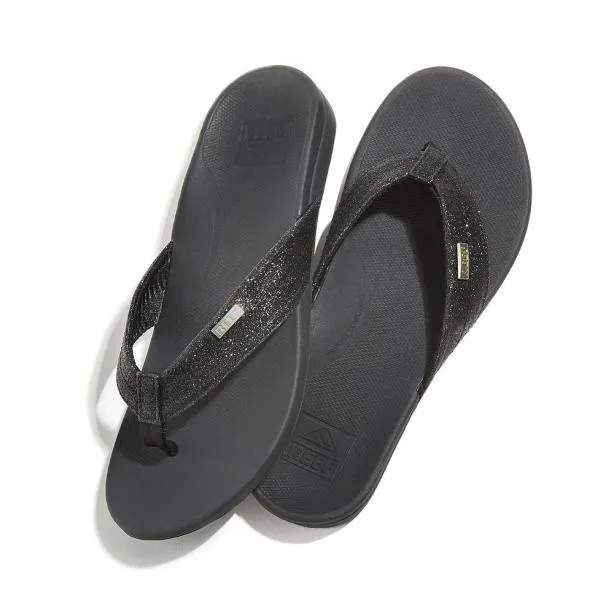 Sandals Women REEF OrthoSpring Blackblack Glitter