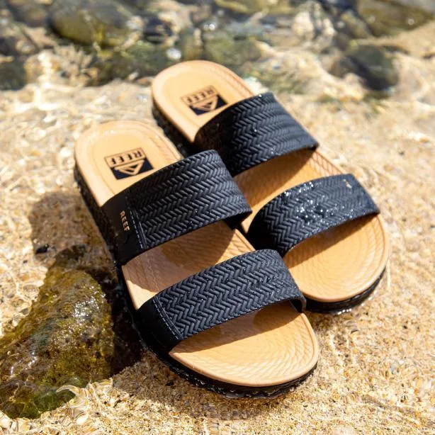 Sandals Women REEF Water Vista Slide Blacktan