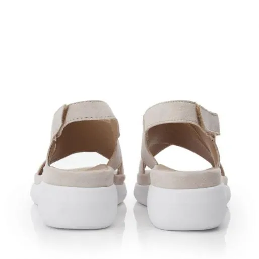 Sarita Cameo Suede Women Moda In Pelle Wedge Sandals