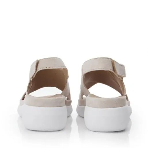 Sarita Cameo Suede Women Moda In Pelle Wedge Sandals