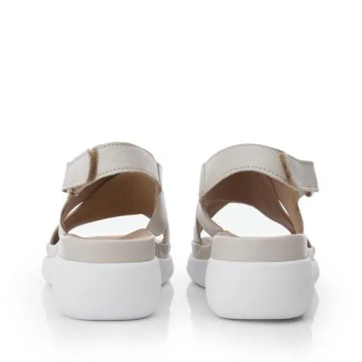 Sarita Off White Leather Women Moda In Pelle Wedge Sandals Sarita Off White Leather Women Moda In Pelle Wedge Sandals