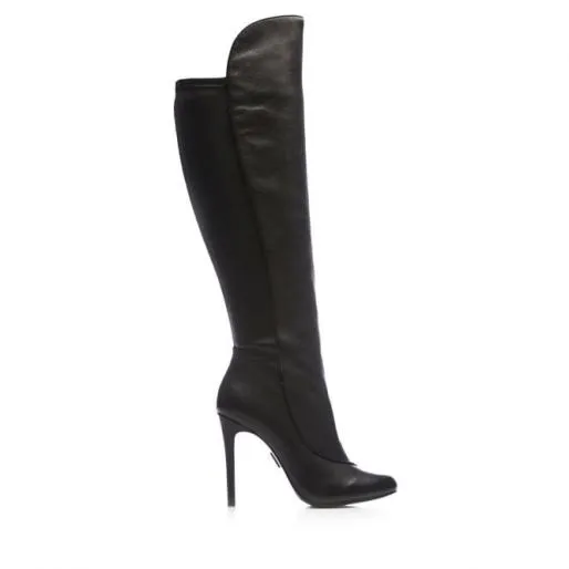 Savi Black Leather Women Moda In Pelle Black Boots