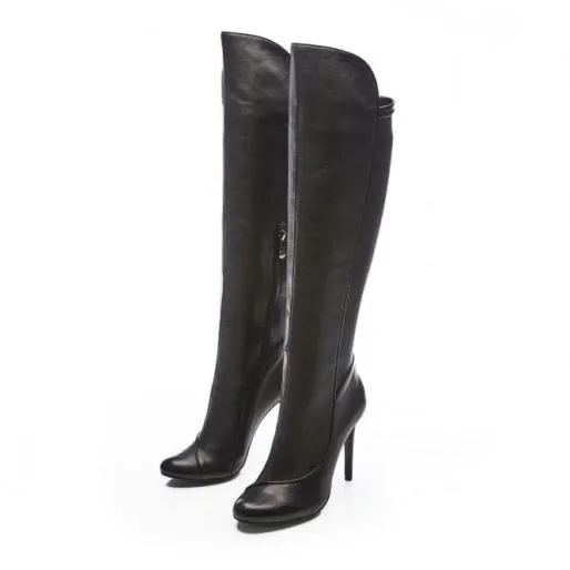 Savi Black Leather Women Moda In Pelle Black Boots Savi Black Leather Women Moda In Pelle Black Boots