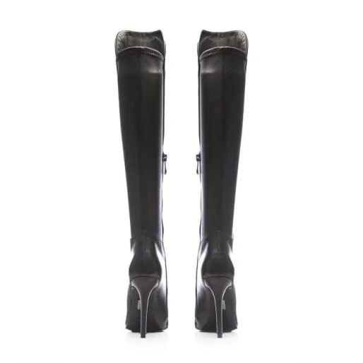 Savi Black Leather Women Moda In Pelle Black Boots Savi Black Leather Women Moda In Pelle Black Boots