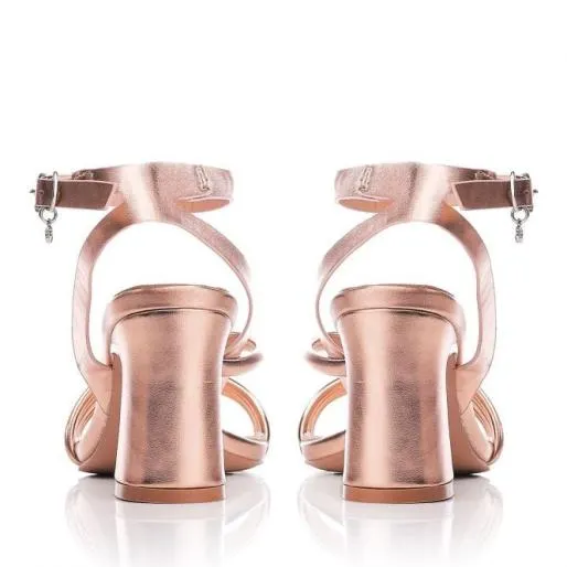 Serine Rose Gold Metallic Women Moda In Pelle Heeled Sandals Serine Rose Gold Metallic Women Moda In Pelle Heeled Sandals