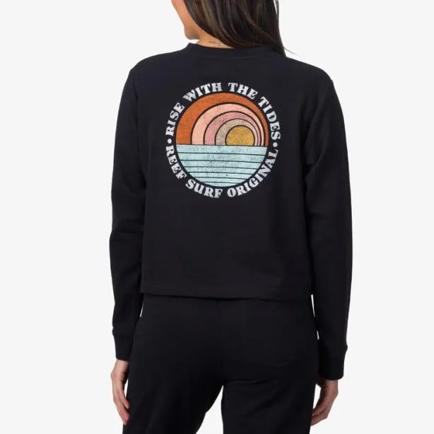 Sets Women REEF Becca French Terry Pullover Black