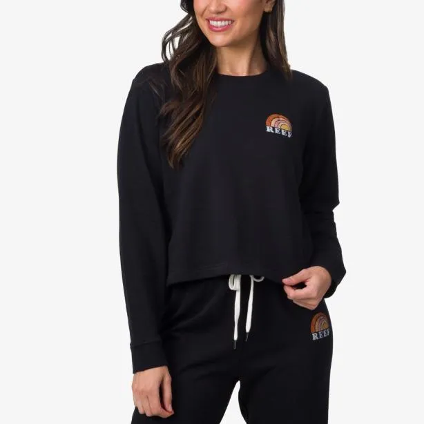 Sets Women REEF Becca French Terry Pullover Black