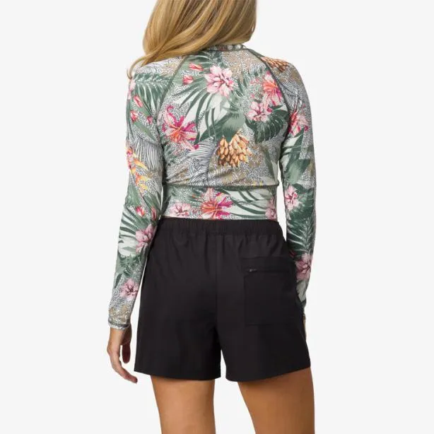 Sets Women REEF Crest Crop Long Sleeve Surf Shirt Wild Side