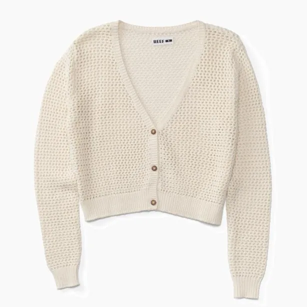 Sets Women REEF Mika Knit Cardigan Marshmallow