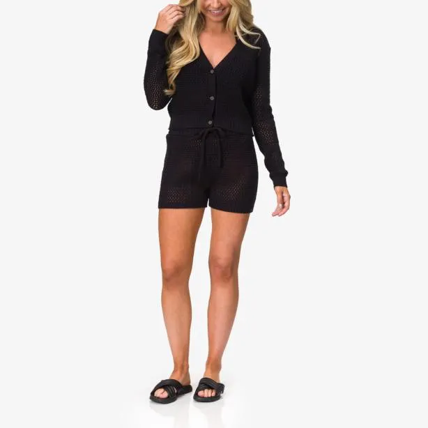 Sets Women REEF Mika Sweater Short Caviar