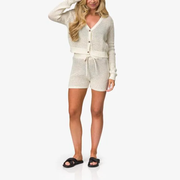 Sets Women REEF Mika Sweater Short Marshmallow