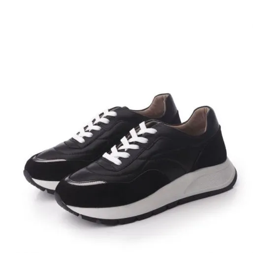 Sh Adaggio Black Leather Women Moda In Pelle Casual Shoes And Trainers Sh Adaggio Black Leather Women Moda In Pelle Casual Shoes And Trainers