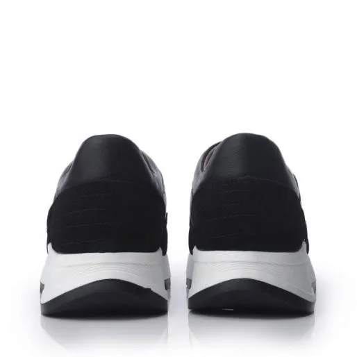 Sh Adaggio Black Leather Women Moda In Pelle Casual Shoes And Trainers Sh Adaggio Black Leather Women Moda In Pelle Casual Shoes And Trainers