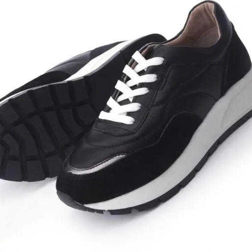 Sh Adaggio Black Leather Women Moda In Pelle Casual Shoes And Trainers Sh Adaggio Black Leather Women Moda In Pelle Casual Shoes And Trainers
