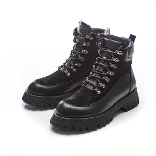 Sh Anello Black Leather Women Moda In Pelle Ankle Boots Sh Anello Black Leather Women Moda In Pelle Ankle Boots