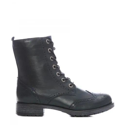 Sh Beth Blue Leather Women Moda In Pelle Ankle Boots