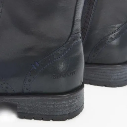 Sh Beth Blue Leather Women Moda In Pelle Ankle Boots Sh Beth Blue Leather Women Moda In Pelle Ankle Boots