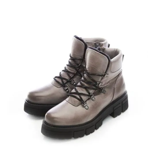 Sh Iceberg Grey Leather Women Moda In Pelle Ankle Boots Sh Iceberg Grey Leather Women Moda In Pelle Ankle Boots