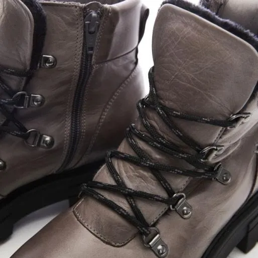 Sh Iceberg Grey Leather Women Moda In Pelle Ankle Boots Sh Iceberg Grey Leather Women Moda In Pelle Ankle Boots