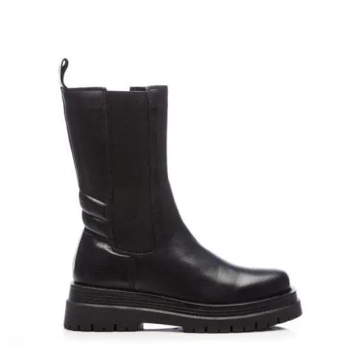 Sh Idiom Black Leather Women Moda In Pelle Black Boots