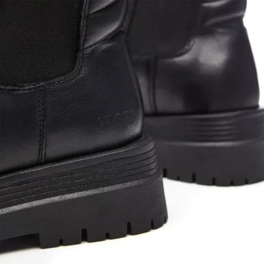 Sh Idiom Black Leather Women Moda In Pelle Black Boots Sh Idiom Black Leather Women Moda In Pelle Black Boots