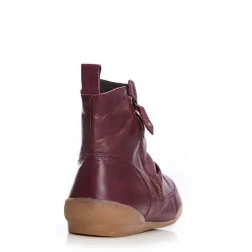 Sh Idol Burgundy Leather Women Moda In Pelle Ankle Boots Sh Idol Burgundy Leather Women Moda In Pelle Ankle Boots