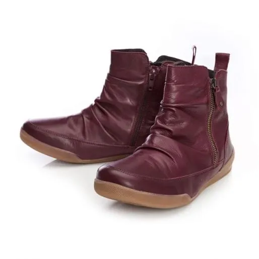 Sh Idol Burgundy Leather Women Moda In Pelle Ankle Boots Sh Idol Burgundy Leather Women Moda In Pelle Ankle Boots