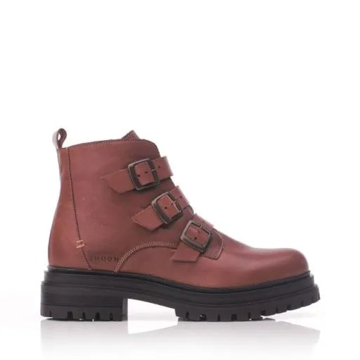 Sh Iguacu Tan Leather Women Moda In Pelle Ankle Boots