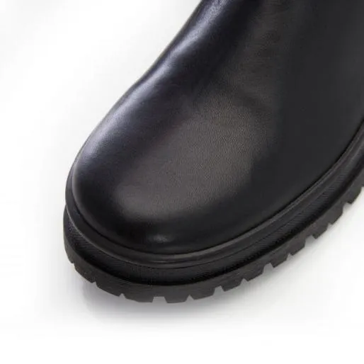 Sh Ilkley Black Leather Women Moda In Pelle Ankle Boots Sh Ilkley Black Leather Women Moda In Pelle Ankle Boots