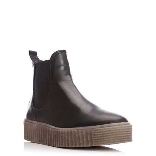 Sh Illom Black Leather Women Moda In Pelle Ankle Boots Sh Illom Black Leather Women Moda In Pelle Ankle Boots