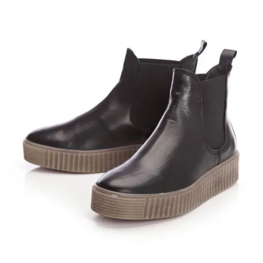 Sh Illom Black Leather Women Moda In Pelle Ankle Boots Sh Illom Black Leather Women Moda In Pelle Ankle Boots