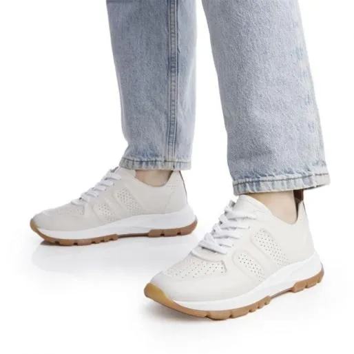 Sh Indigo WhiteTan Leather Women Moda In Pelle Chunky Trainers Sh Indigo WhiteTan Leather Women Moda In Pelle Chunky Trainers