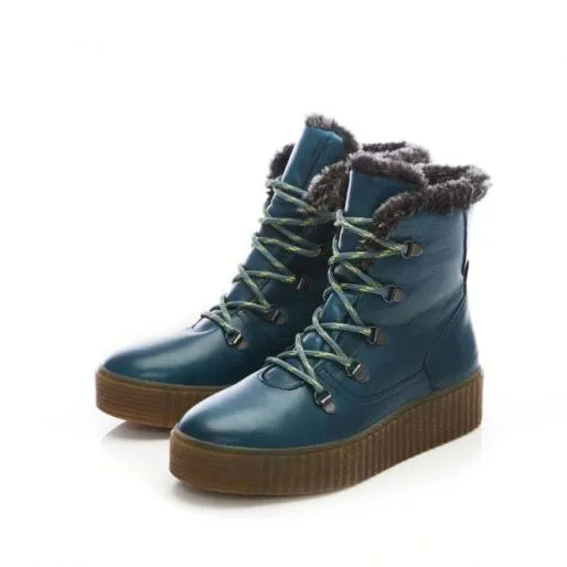 Sh Infur Teal Leather Women Moda In Pelle Ankle Boots Sh Infur Teal Leather Women Moda In Pelle Ankle Boots