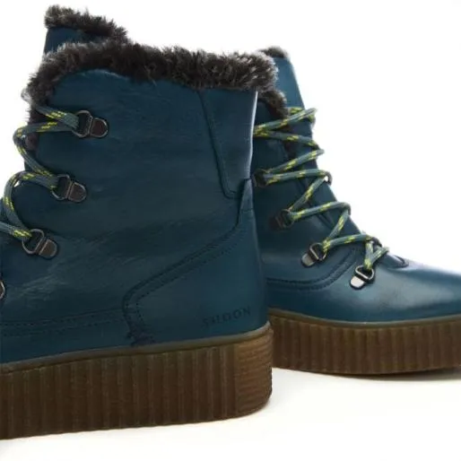 Sh Infur Teal Leather Women Moda In Pelle Ankle Boots Sh Infur Teal Leather Women Moda In Pelle Ankle Boots