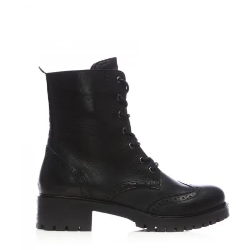 Sh Irogue Black Leather Women Moda In Pelle Black Boots