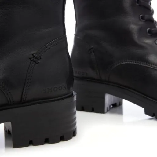 Sh Irrona Black Leather Women Moda In Pelle Knee High Boots Sh Irrona Black Leather Women Moda In Pelle Knee High Boots