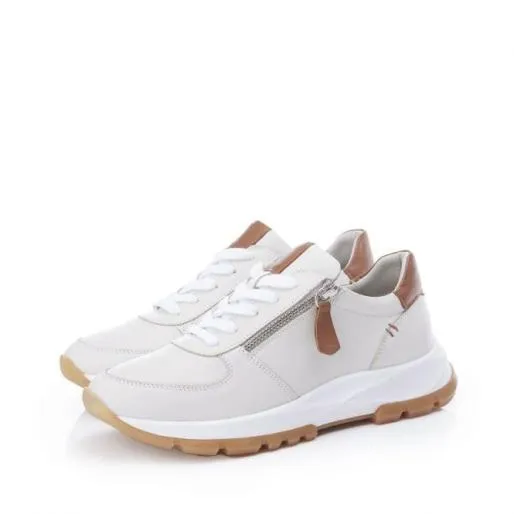 Sh Iruba WhiteTan Leather Women Moda In Pelle Chunky Trainers Sh Iruba WhiteTan Leather Women Moda In Pelle Chunky Trainers