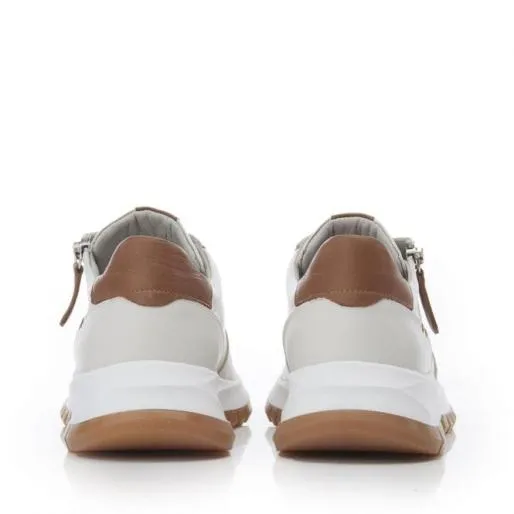 Sh Iruba WhiteTan Leather Women Moda In Pelle Chunky Trainers Sh Iruba WhiteTan Leather Women Moda In Pelle Chunky Trainers