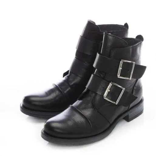 Sh Irving Black Leather Women Moda In Pelle Ankle Boots Sh Irving Black Leather Women Moda In Pelle Ankle Boots