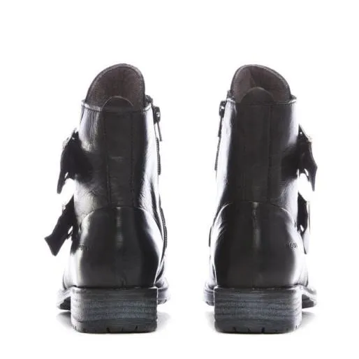 Sh Irving Black Leather Women Moda In Pelle Ankle Boots Sh Irving Black Leather Women Moda In Pelle Ankle Boots