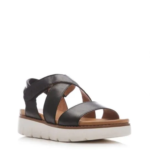 Sh Istria Black Leather Women Moda In Pelle Flat Sandals Sh Istria Black Leather Women Moda In Pelle Flat Sandals